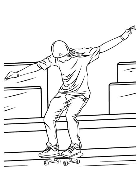 Скейт раскраска