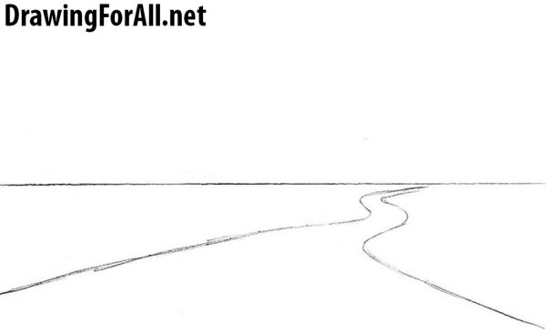 Линия горизонта в рисунке