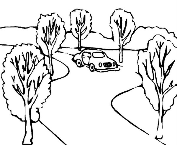 Дорога для раскрашивания