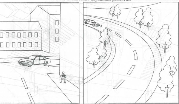 Дорога раскраска для детей