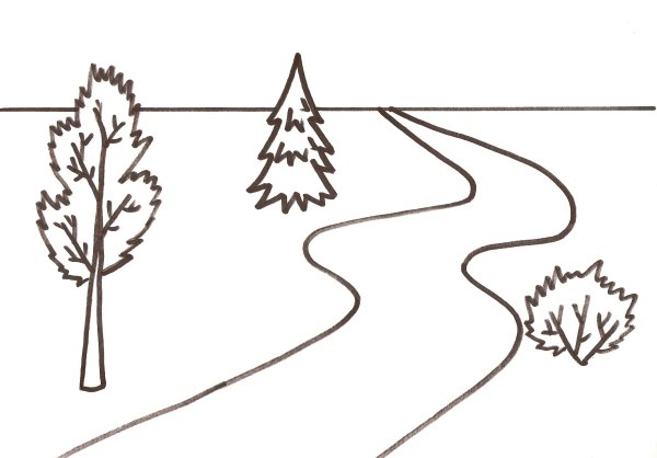Тропинка карандашом