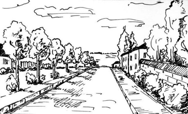 Линейная перспектива в пейзаже