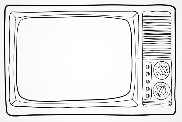 Телевизор сверху рисунок