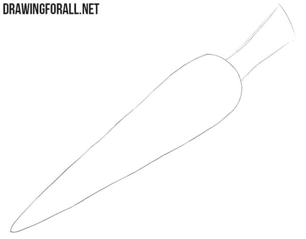 Морковка для рисования пальчиком