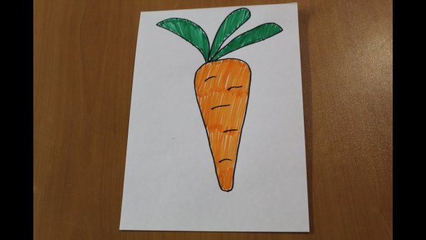 Рисование морковь