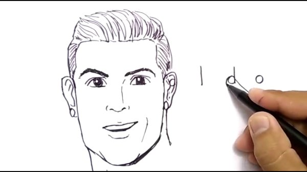 Нарисовать Роналду поэтапно