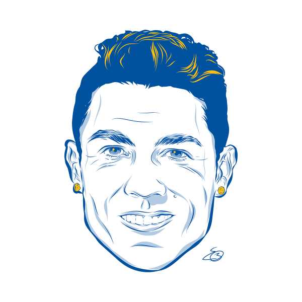 Нарисовать лицо Роналдо