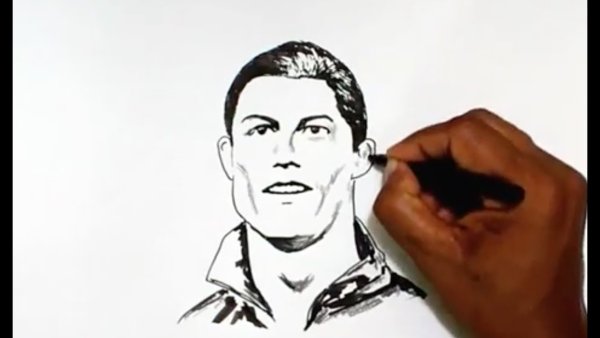 How to draw Ronaldo