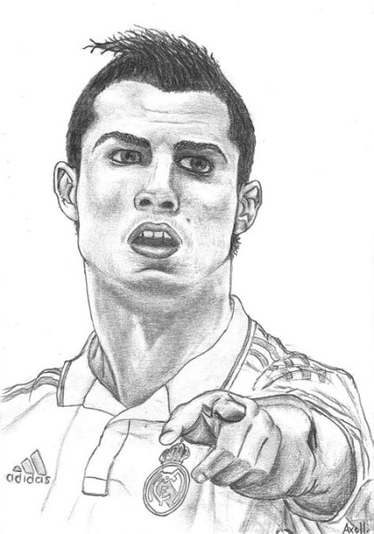 Криштьяно Роналдо раскраска
