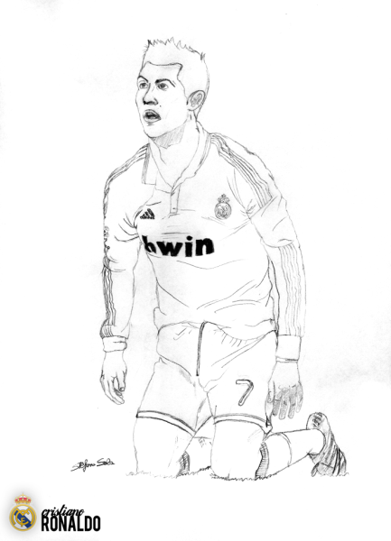Раскраска футболист Криштиану Роналду