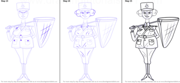 Полиция рисунок поэтапно