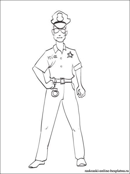 Охранник раскраска