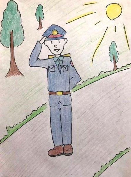 Рисование милиционер