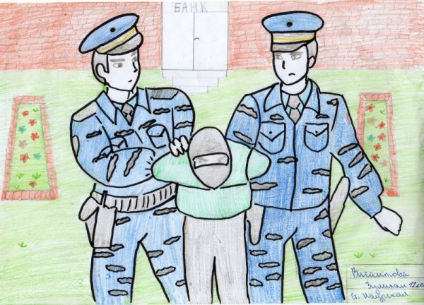 Рисование милиционер