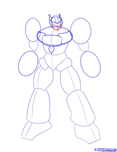 Пошаговое рисование роботов