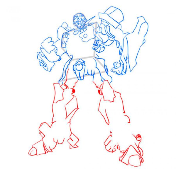 Нарисовать трансформера Бамблби