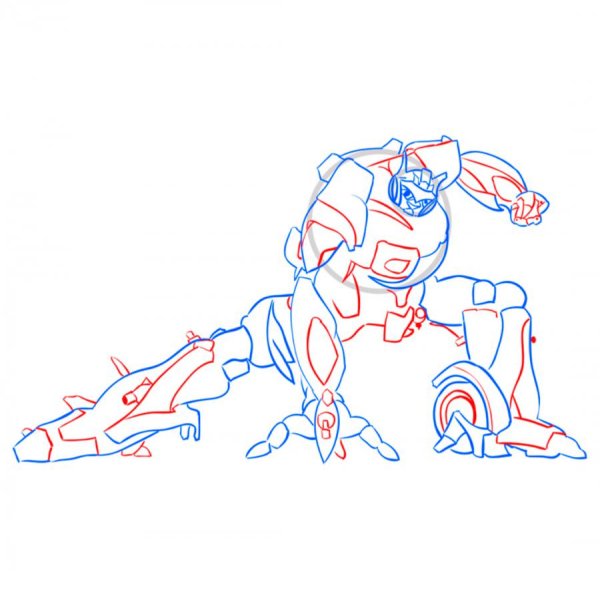 Рисунок карандашом трансформеры поэтапно