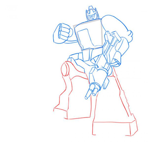 Нарисовать трансформера поэтапно