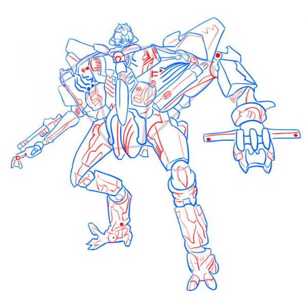 Нарисовать трансформера карандашом