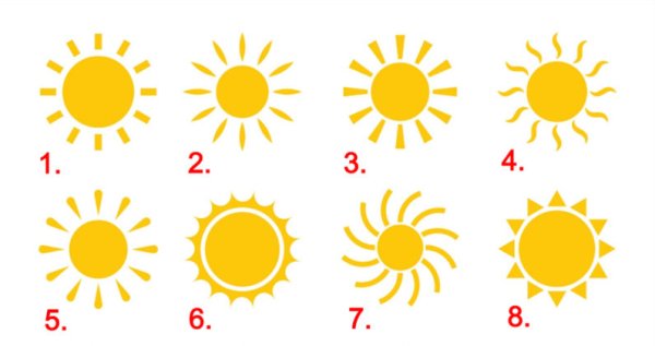 Поэтапное рисование солнца