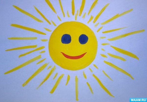 Рисование солнце средняя группа