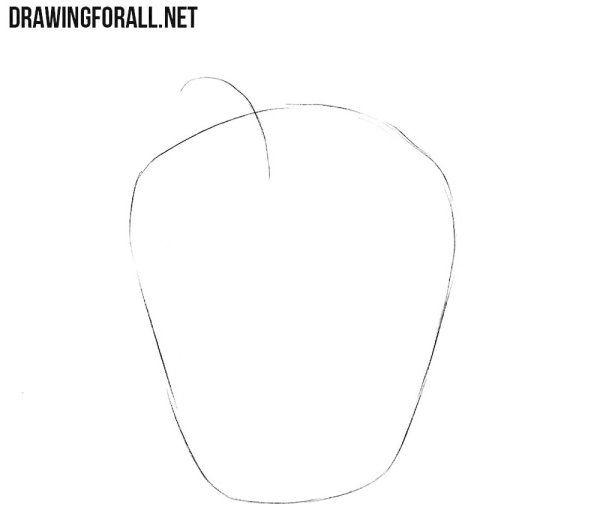 Рисование пошагово перец болгарский