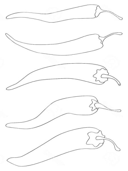 Острый перец раскраска