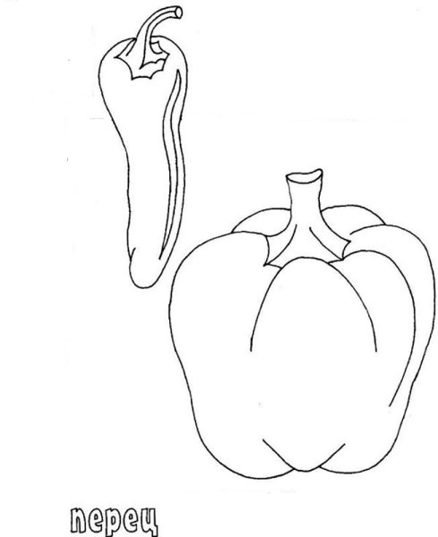 Раскраска перец болгарский