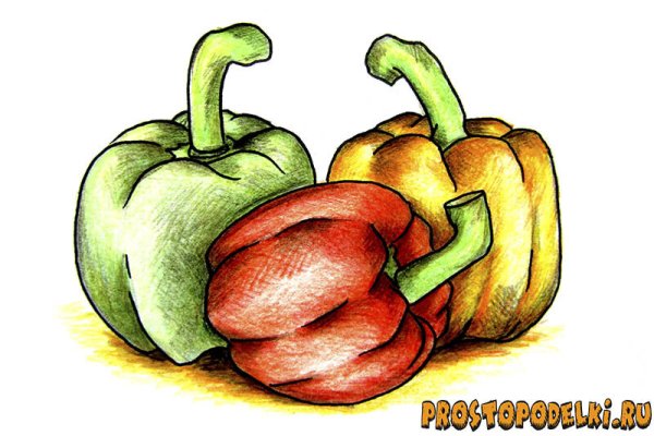Перец карандашом поэтапно
