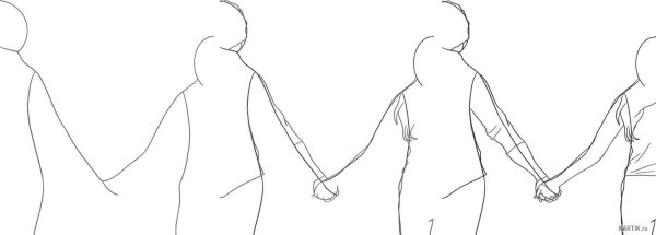 Поэтапное рисование парочка