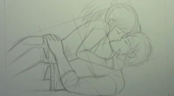 Рисунки карандашом пара влюбленных для начинающих