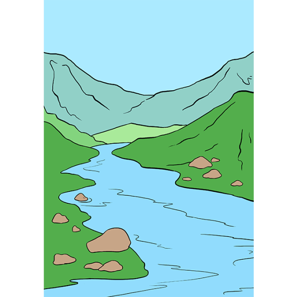 Река рисунок