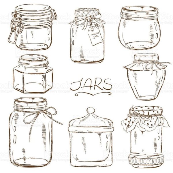 Баночки для рисования рисунок