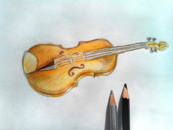 Скрипка карандашом