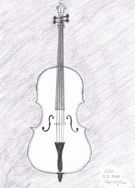 Скрипка для срисовки