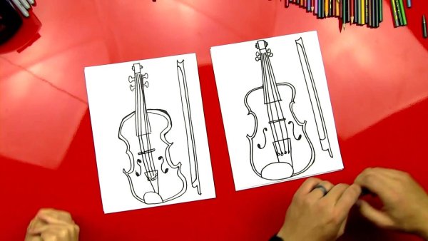 Нарисовать виолончель поэтапно