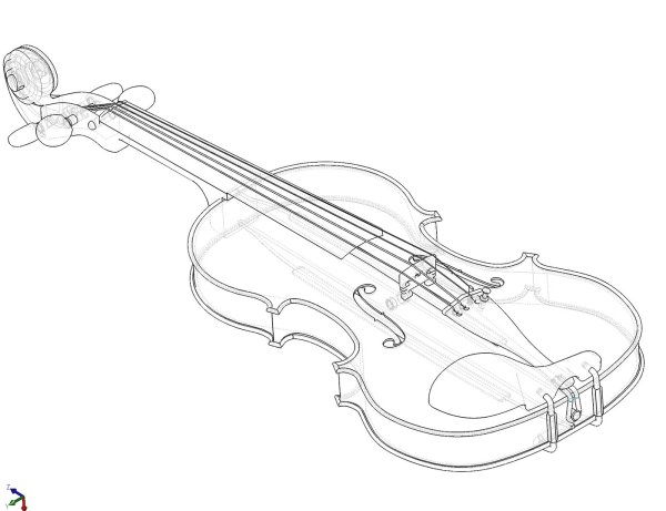 Пятиструнная скрипка рисунок