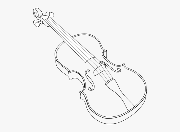 Раскраска скрипка Паганини