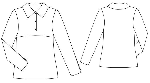 Эскиз блузки женской