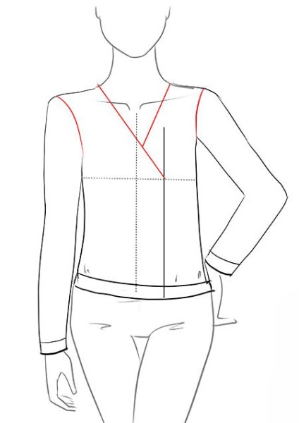 Рисунки одежды карандашом для начинающих кофты