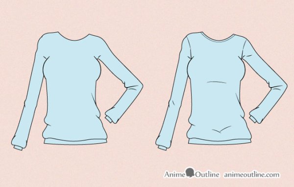 Аниме блузка для рисования