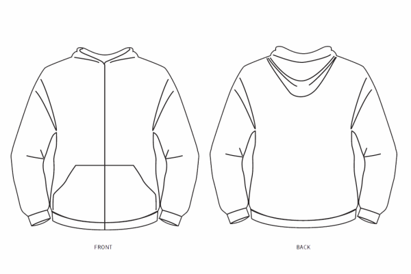 Технический эскиз толстовки