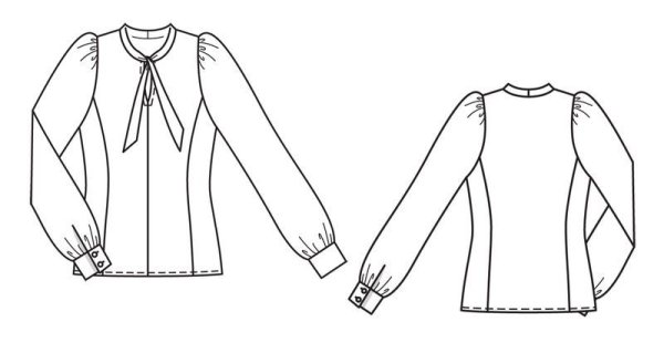 Эскиз блузки женской