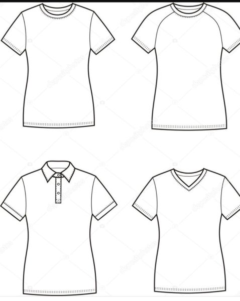 Технический эскиз футболки женской