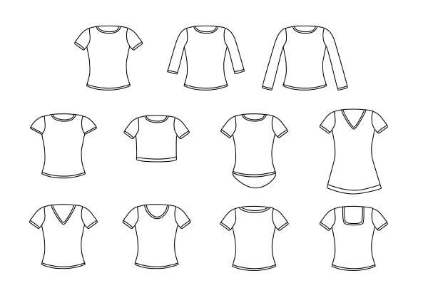 Типы футболок женских