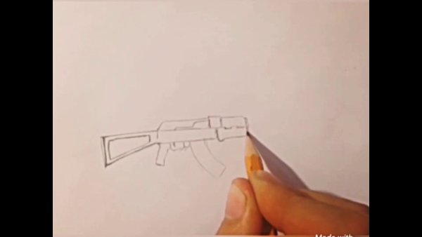 Автомат Калашникова АК-47 раскраска