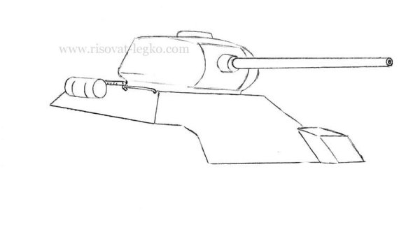 Рисунок танка т 34 карандашом по этапно