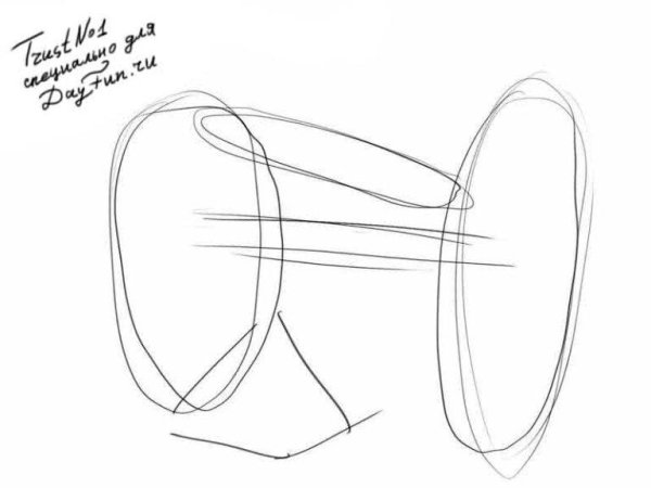 Пушка рисунок поэтапно