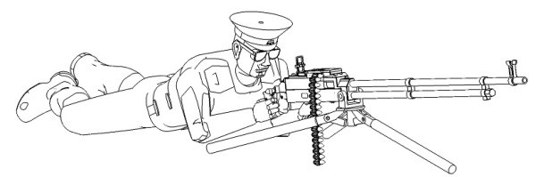 Пулемет раскраска для детей