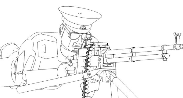 Пулемет для рисования